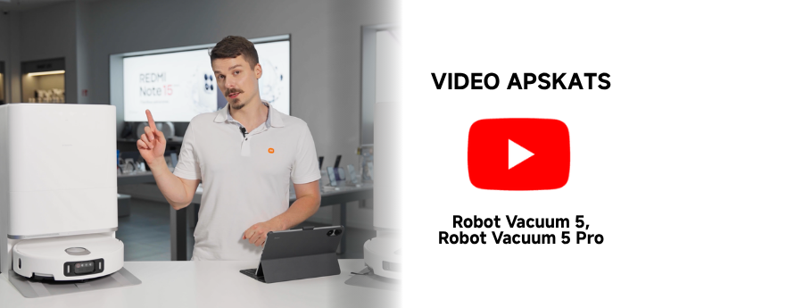 Kuru robotu putekļsūcēju izvēlēties: Xiaomi Robot Vacuum Cleaner 5 vai 5 Pro?
