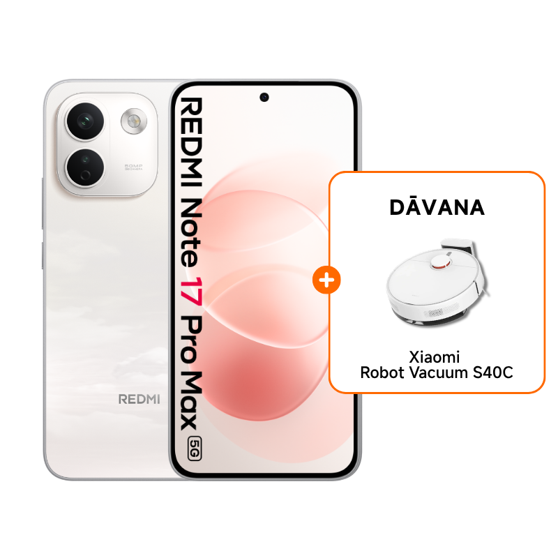 Redmi Note 17 Pro Max 5G+Putekļusūcējs robots